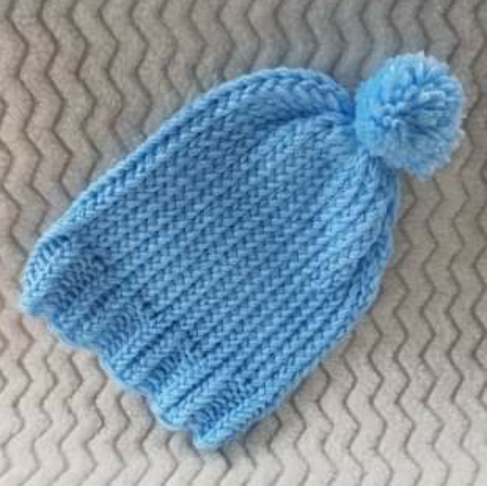 Winter Hat (Light Blue), Handcrafted NWOT